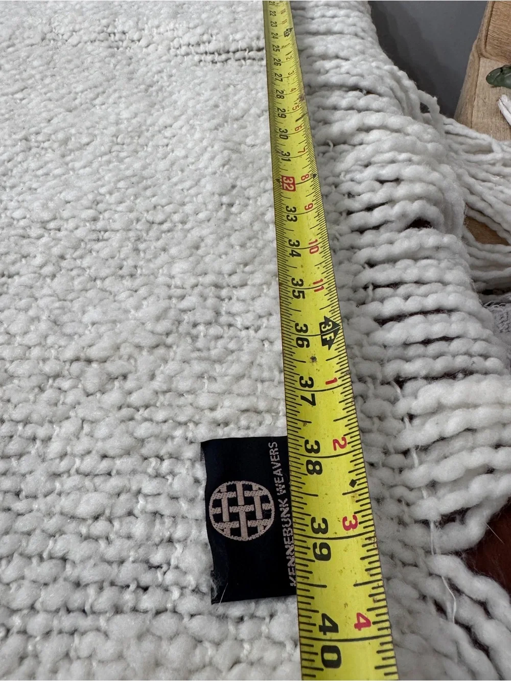 Cozy Cream Fringe Throw Blanket - Kennebunk  Weavers